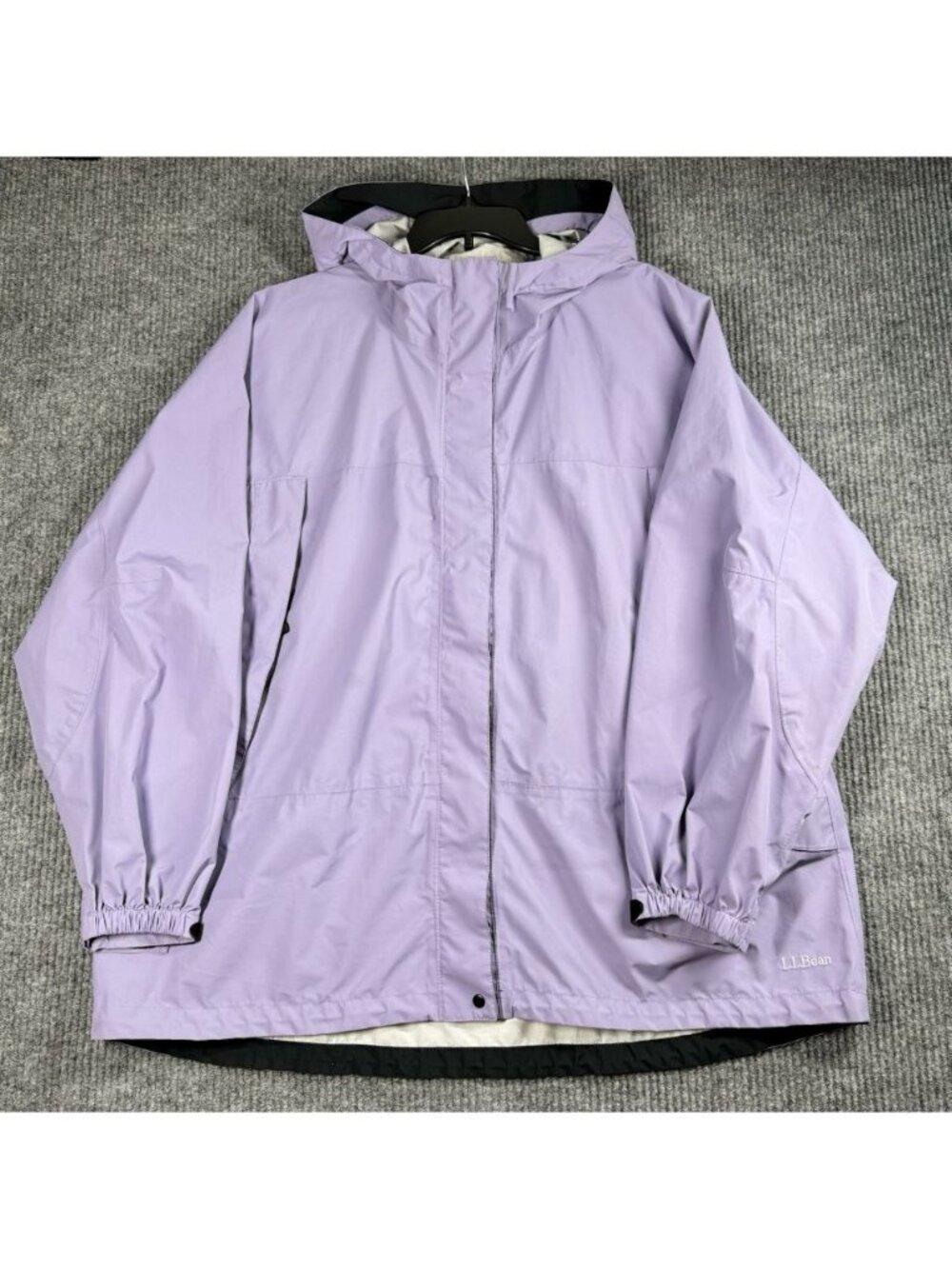 L.L. Bean Trail Model Rain Jacket Womens 3X Purple Hooded Waterproof Packable
